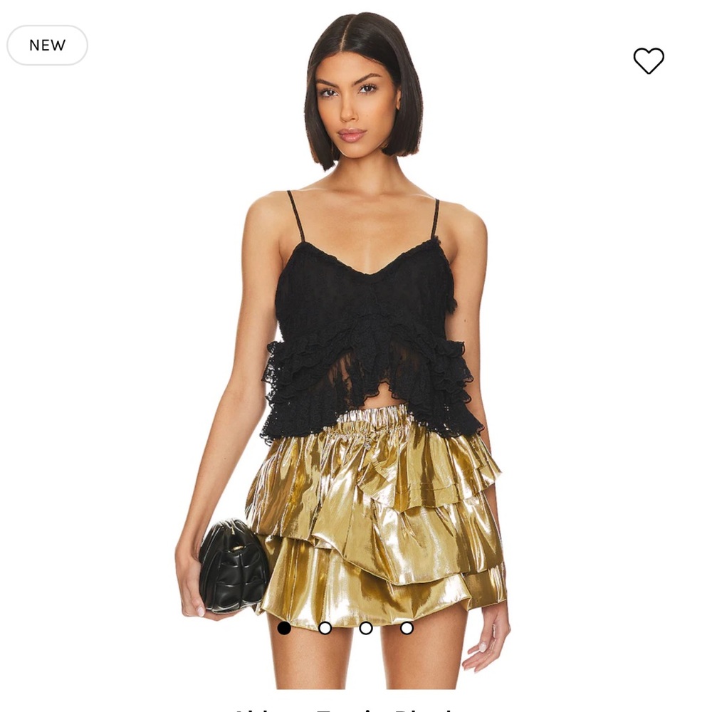 LoveShackFancy Abbott Top in Black